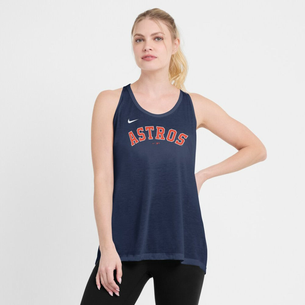 Houston Astros Open-Back Crisscross Dri-FIT Tank Top Navy | Nike
