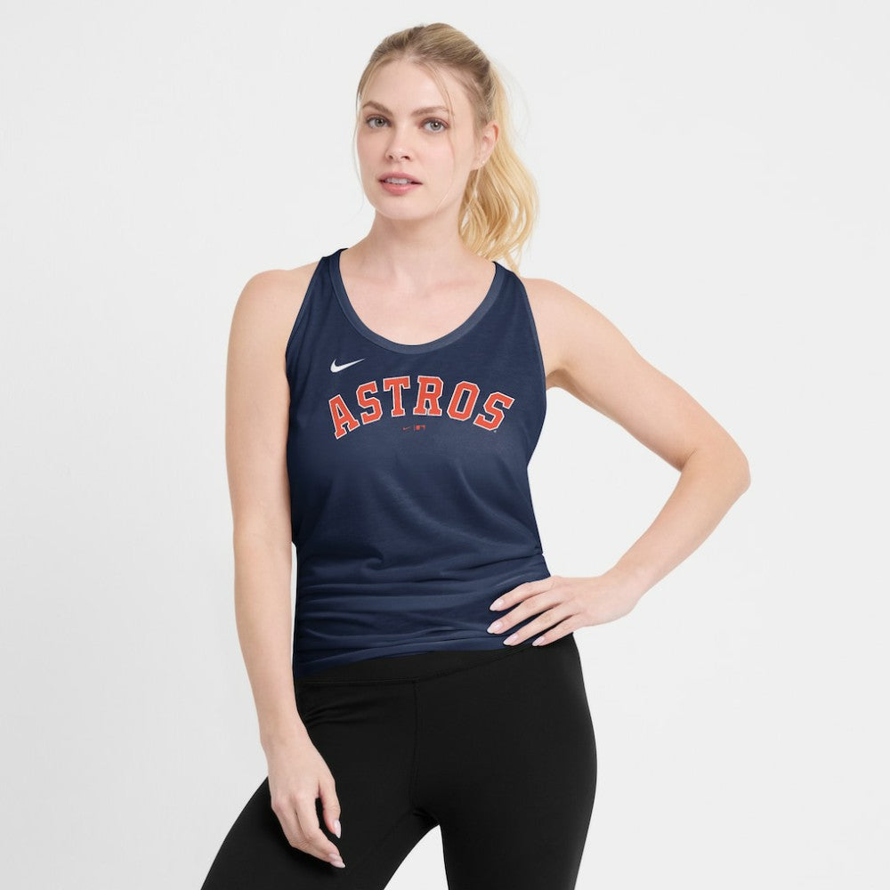 Houston Astros Open-Back Crisscross Dri-FIT Tank Top Navy | Nike