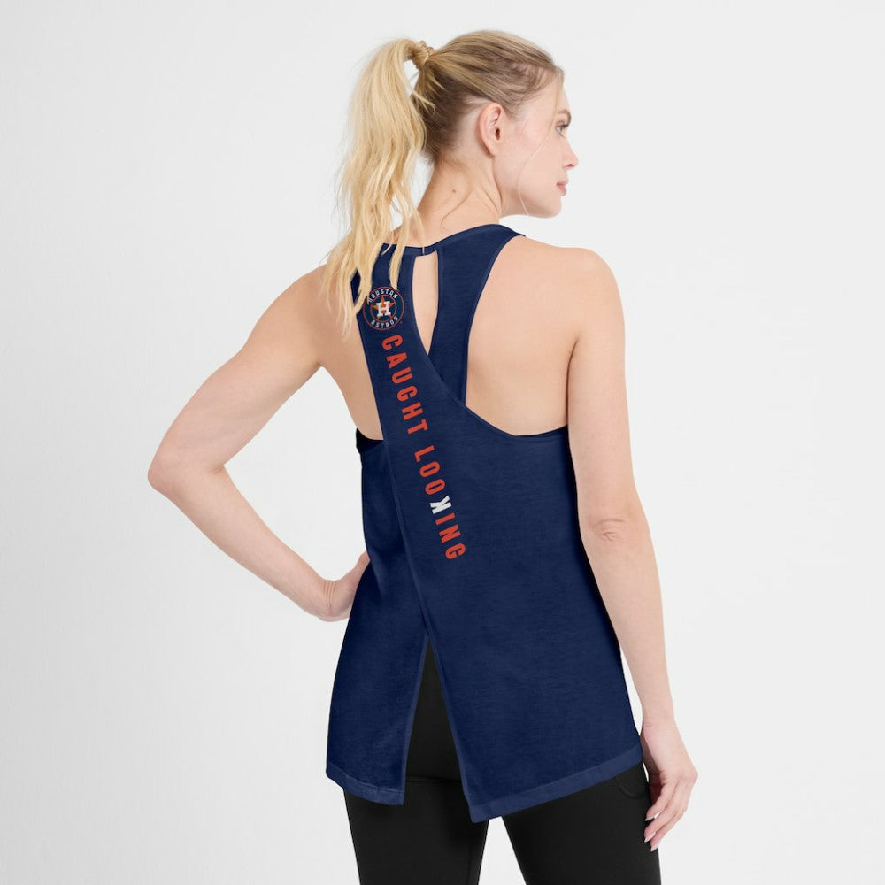 Houston Astros Open-Back Crisscross Dri-FIT Tank Top Navy | Nike