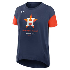 Houston Astros Women's Flowy Fashion Tri-Blend Dri-FIT T-Shirt Navy | Nike