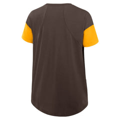 San Diego Padres Women's Flowy Fashion Tri-Blend Dri-FIT T-Shirt Brown | Nike