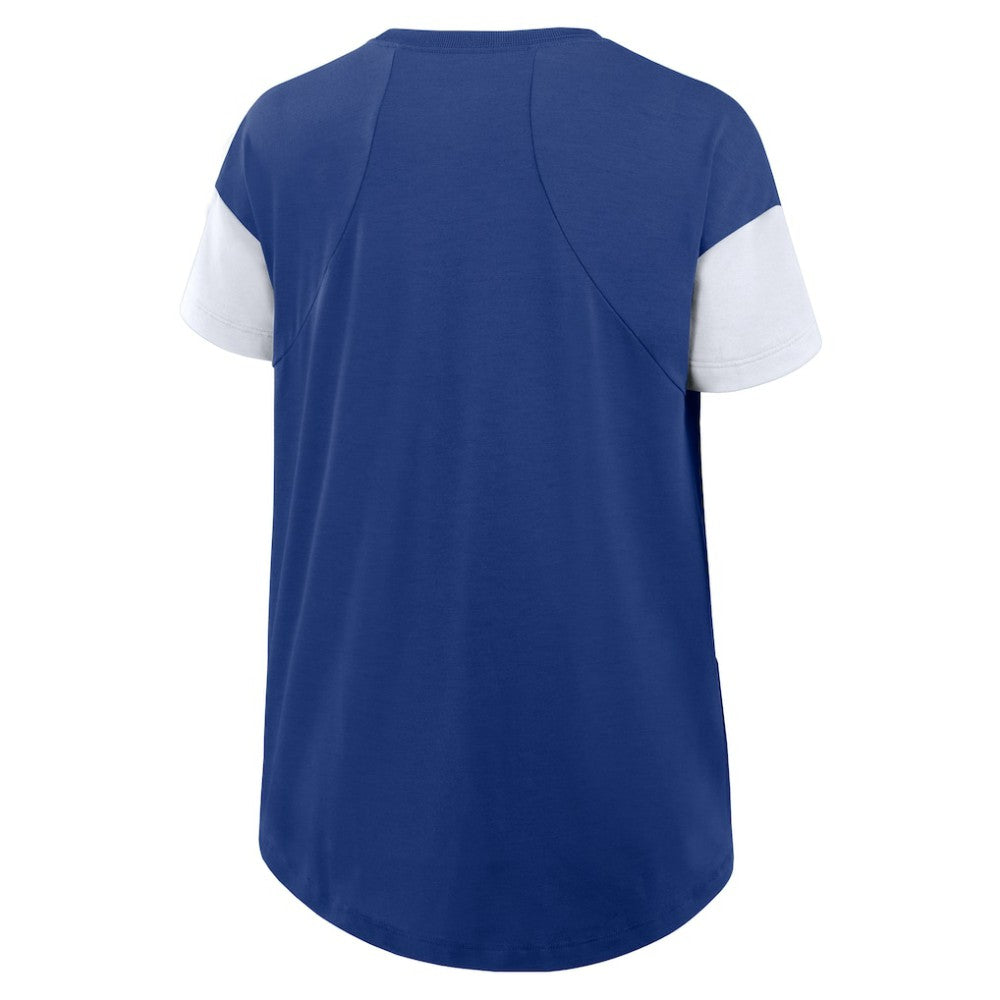 Los Angeles Dodgers Women's Flowy Fashion Tri-Blend Dri-FIT T-Shirt Royal | Nike