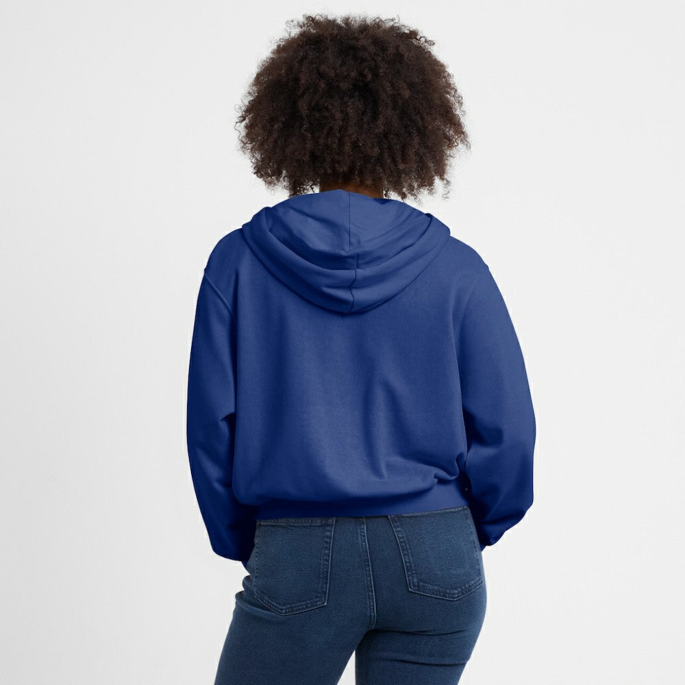 Chicago Cubs Women's Cropped Chill Full-Zip Hoodie Royal | Nike
