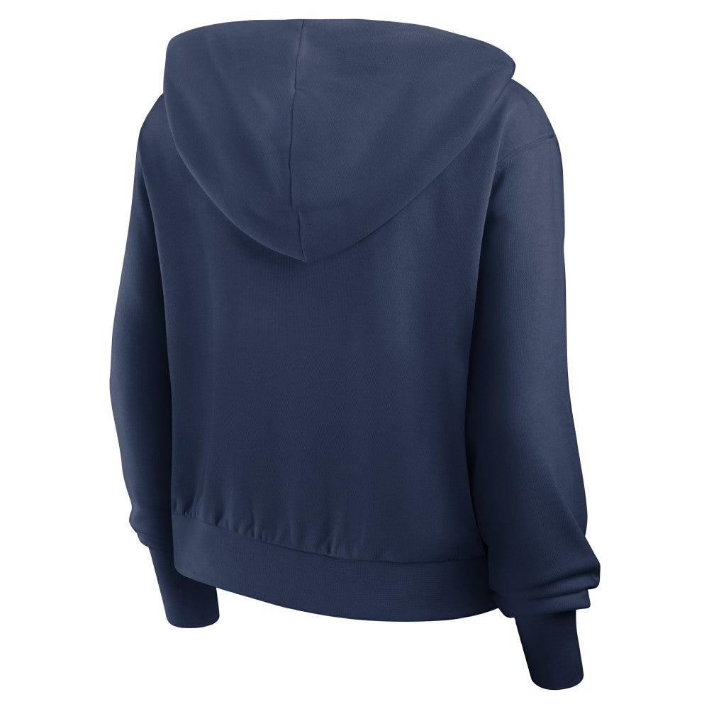 Cleveland Guardians Women's Cropped Chill Full-Zip Hoodie Navy | Nike
