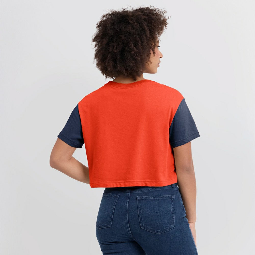 Houston Astros Women's Script Dri-FIT Cropped T-Shirt Orange/Navy | Nike