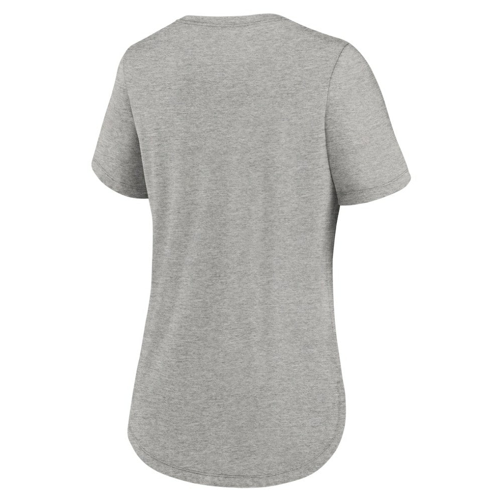 Los Angeles Dodgers Women's Script Tri-Blend T-Shirt Heather Gray | Nike