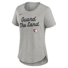 Cleveland Guardians Women's Script Tri-Blend T-Shirt Heather Gray | Nike