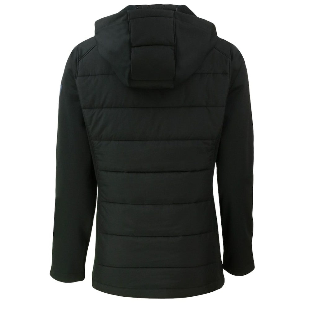 San Francisco Giants Cutter & Buck Women's  Evoke Hybrid Eco Softshell Recycled Full-Zip Hoodie Jacket Black