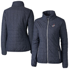 Los Angeles Dodgers Cutter & Buck Women's Rainier PrimaLoft Eco Insulated Full-Zip Puffer Jacket Anthracite