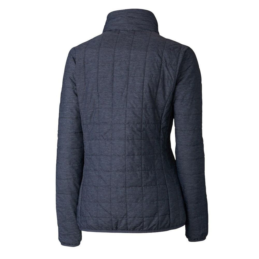 Los Angeles Dodgers Cutter & Buck Women's Rainier PrimaLoft Eco Insulated Full-Zip Puffer Jacket Anthracite