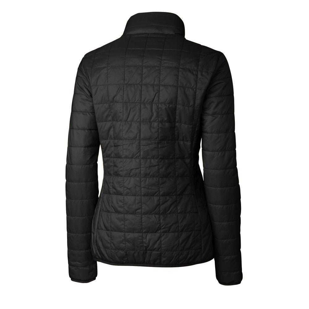 Cincinnati Reds Cutter & Buck Women's Cooperstown Collection Rainier PrimaLoft Eco Insulated Full-Zip Puffer Jacket Black