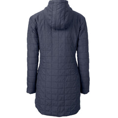Kansas City Royals Cutter & Buck Women's Rainier Primaloft Eco Insulated Hooded Full-Zip Long Coat Anthracite
