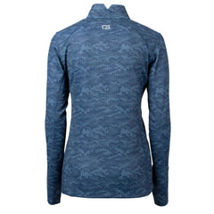 Seattle Mariners Cutter & Buck Women's  Traverse Camo Print Stretch Quarter-Zip Top Navy