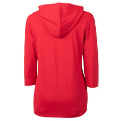 St. Louis Cardinals Cutter & Buck Women's Cooperstown Collection DryTec Virtue Eco Pique Recycled 3/4-Sleeve Half-Zip Pullover Hoodie Red