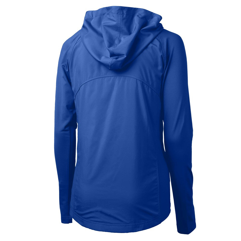 Los Angeles Dodgers Cutter & Buck Women's  Adapt Eco Knit Hybrid Recycled Full-Zip Hoodie Royal