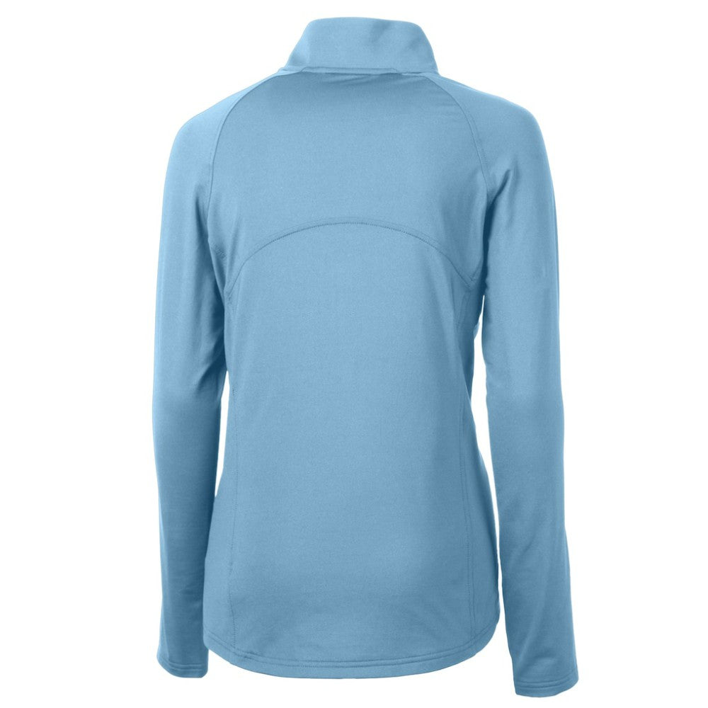 Baltimore Orioles Cutter & Buck Women's  DryTec Adapt Eco Knit Stretch Recycled Raglan Half-Zip Top Powder Blue