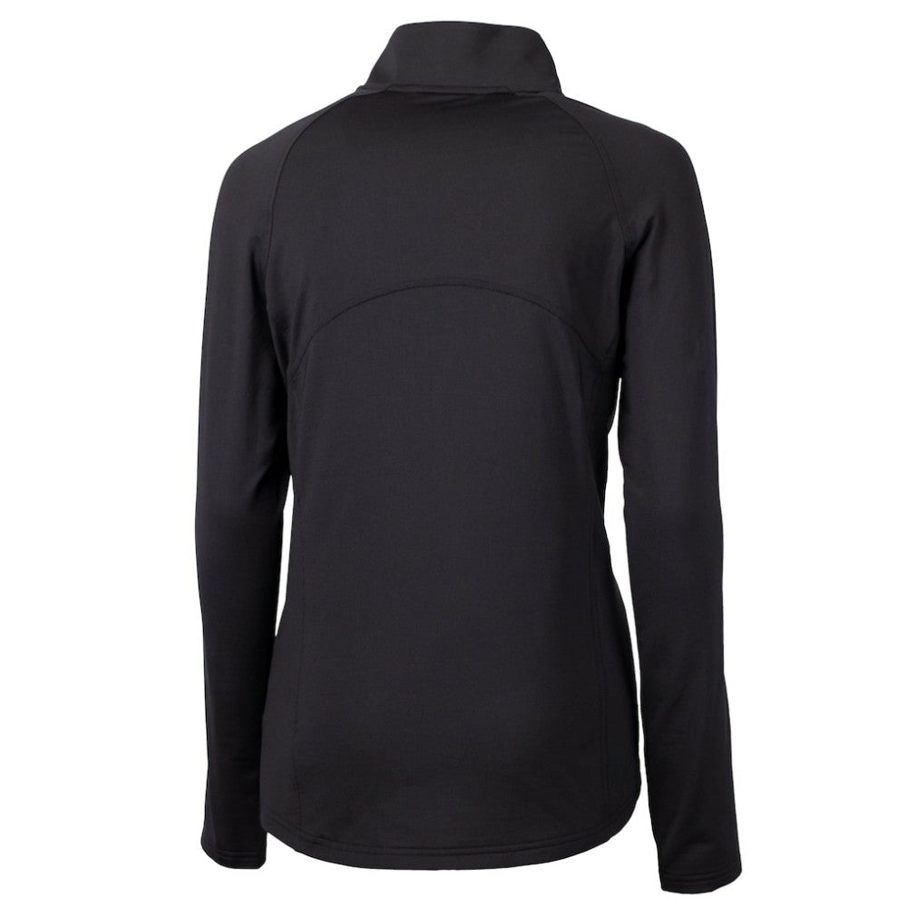 Baltimore Orioles Cutter & Buck Women's  DryTec Adapt Eco Knit Stretch Recycled Raglan Half-Zip Top Black