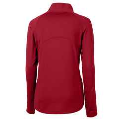 Cleveland Guardians Cutter & Buck Women's  DryTec Adapt Eco Knit Stretch Recycled Raglan Half-Zip Top Red