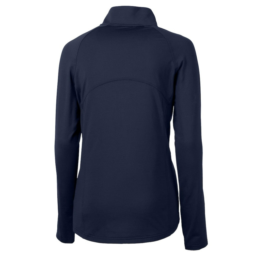 Detroit Tigers Cutter & Buck Women's  DryTec Adapt Eco Knit Stretch Recycled Raglan Half-Zip Top Navy