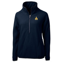 Seattle Mariners Cutter & Buck Women's  Cascade Eco Sherpa Fleece Half-Zip Pullover Jacket Navy