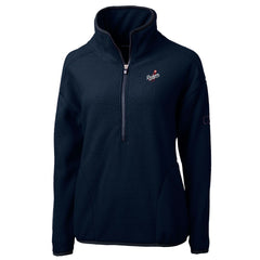 Los Angeles Dodgers Cutter & Buck Women's  Cascade Eco Sherpa Fleece Half-Zip Pullover Jacket Navy