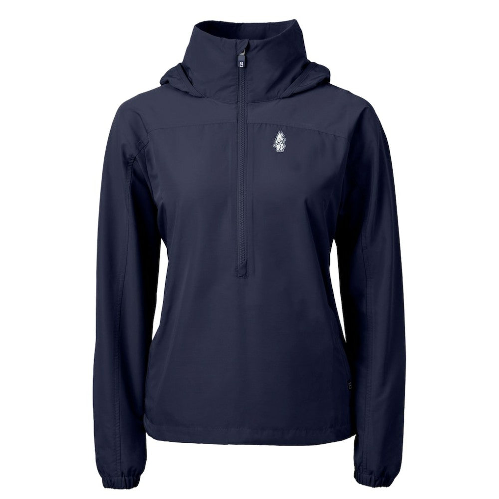 Chicago Cubs Cutter & Buck Women's Cooperstown Collection Charter Eco Recycled Half-Zip Anorak Jacket Navy