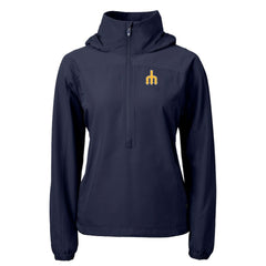 Seattle Mariners Cutter & Buck Women's  Charter Eco Recycled Half-Zip Anorak Jacket Navy