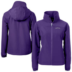 Colorado Rockies Cutter & Buck Women's Charter Eco Recycled Full-Zip Jacket Purple