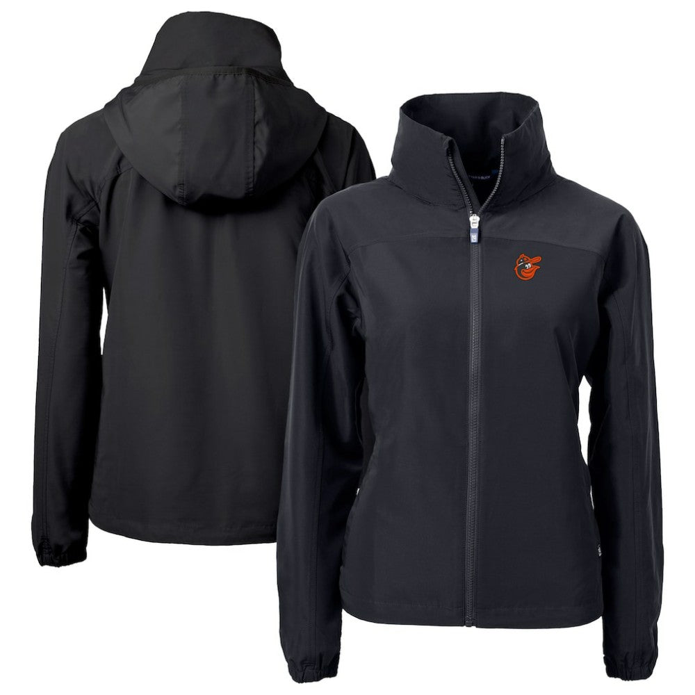 Baltimore Orioles Cutter & Buck Women's  Charter Eco Recycled Full-Zip Jacket Black