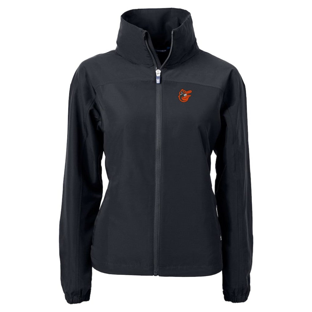 Baltimore Orioles Cutter & Buck Women's  Charter Eco Recycled Full-Zip Jacket Black