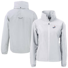 Los Angeles Dodgers Cutter & Buck Women's  Charter Eco Recycled Full-Zip Jacket Gray
