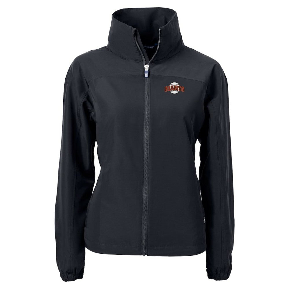 San Francisco Giants Cutter & Buck Women's  Charter Eco Recycled Full-Zip Jacket Black