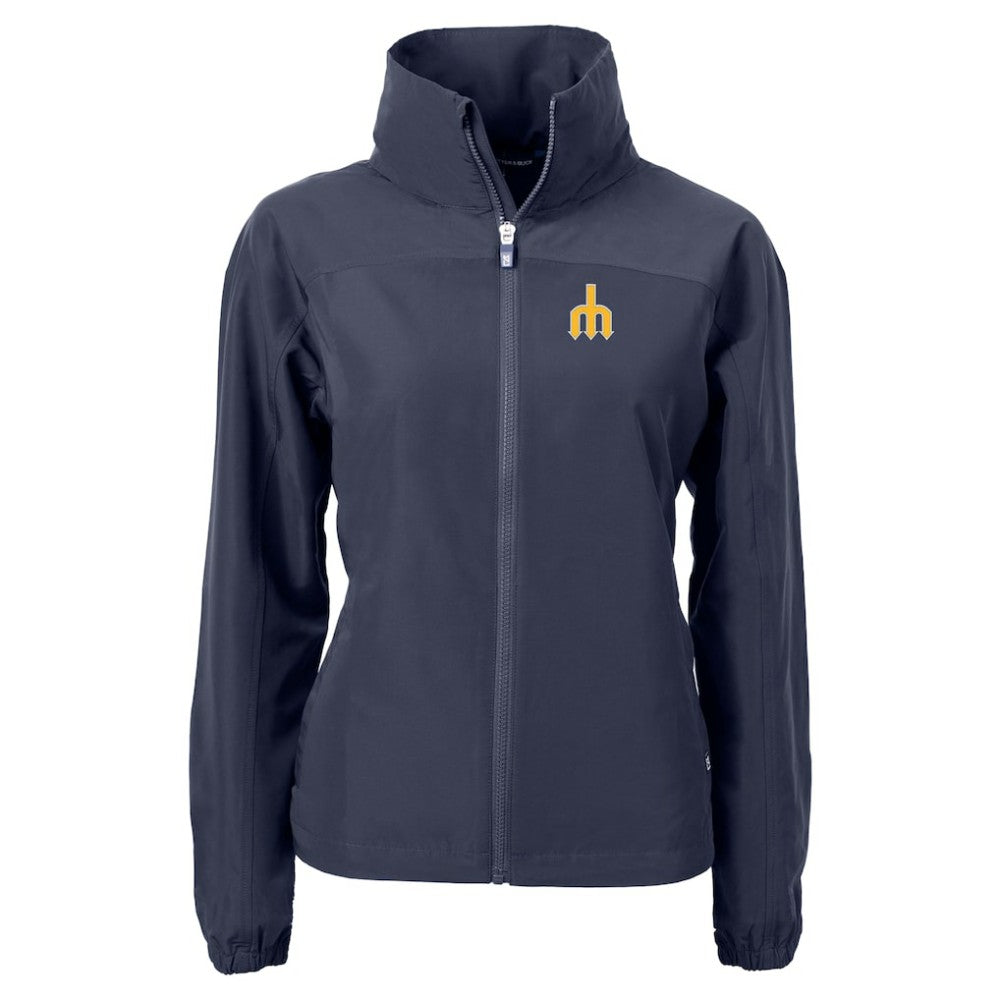 Seattle Mariners Cutter & Buck Women's  Charter Eco Recycled Full-Zip Jacket Navy