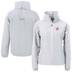 New York Yankees Cutter & Buck Women's Cooperstown Collection Charter Eco Recycled Full-Zip Jacket Gray