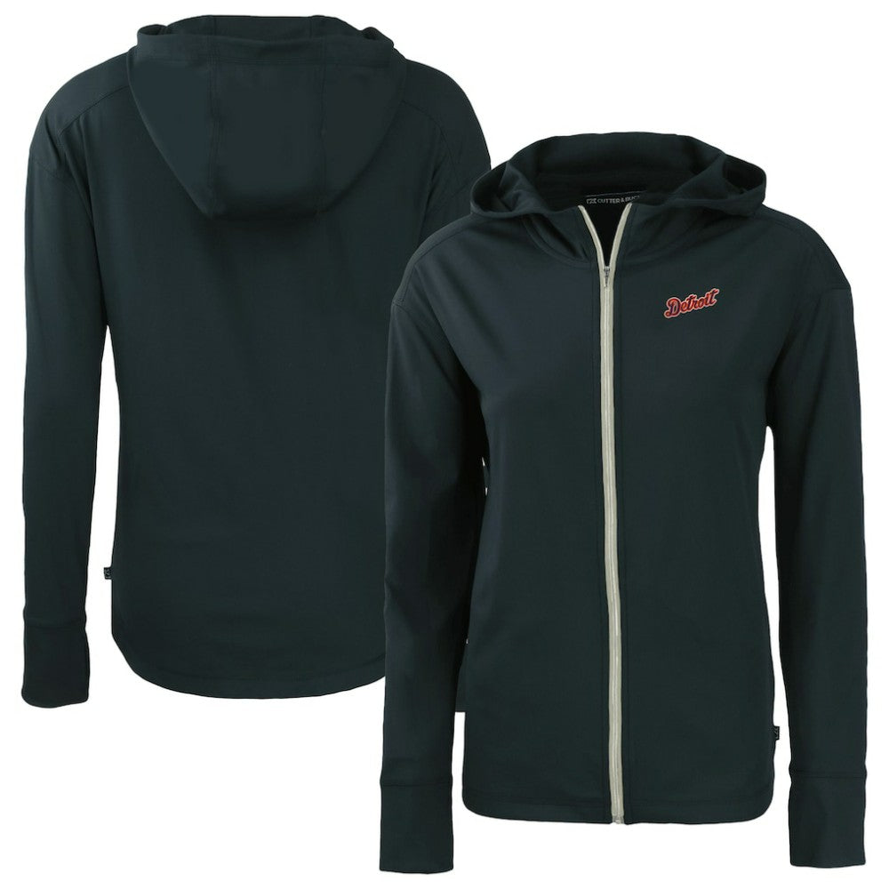 Detroit Tigers Cutter & Buck Women's  Daybreak Eco Recycled Full-Zip Hoodie Jacket Navy