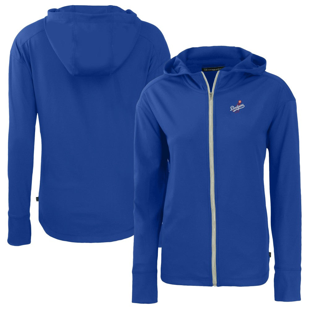 Los Angeles Dodgers Cutter & Buck Women's  Daybreak Eco Recycled Full-Zip Hoodie Jacket Royal