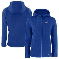 Los Angeles Dodgers Cutter & Buck Women's Evoke Eco Softshell Recycled Full-Zip Jacket Royal