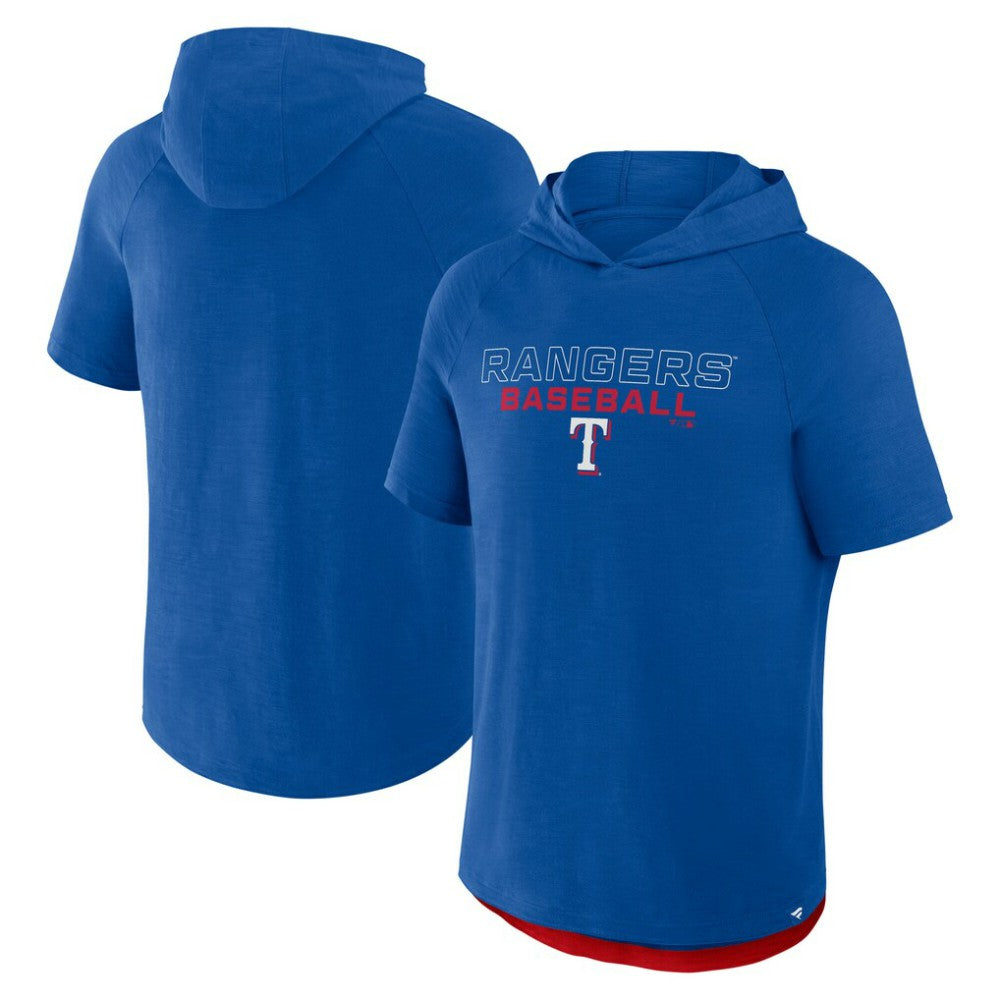 Texas Rangers Clubhouse Optimal Play Raglan Hoodie T-Shirt Royal