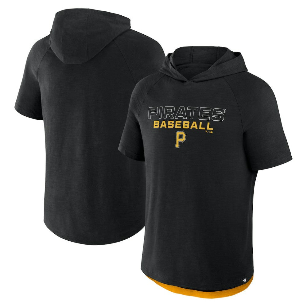 Pittsburgh Pirates Clubhouse Optimal Play Raglan Hoodie T-Shirt Black