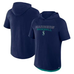 Seattle Mariners Clubhouse Optimal Play Raglan Hoodie T-Shirt Navy