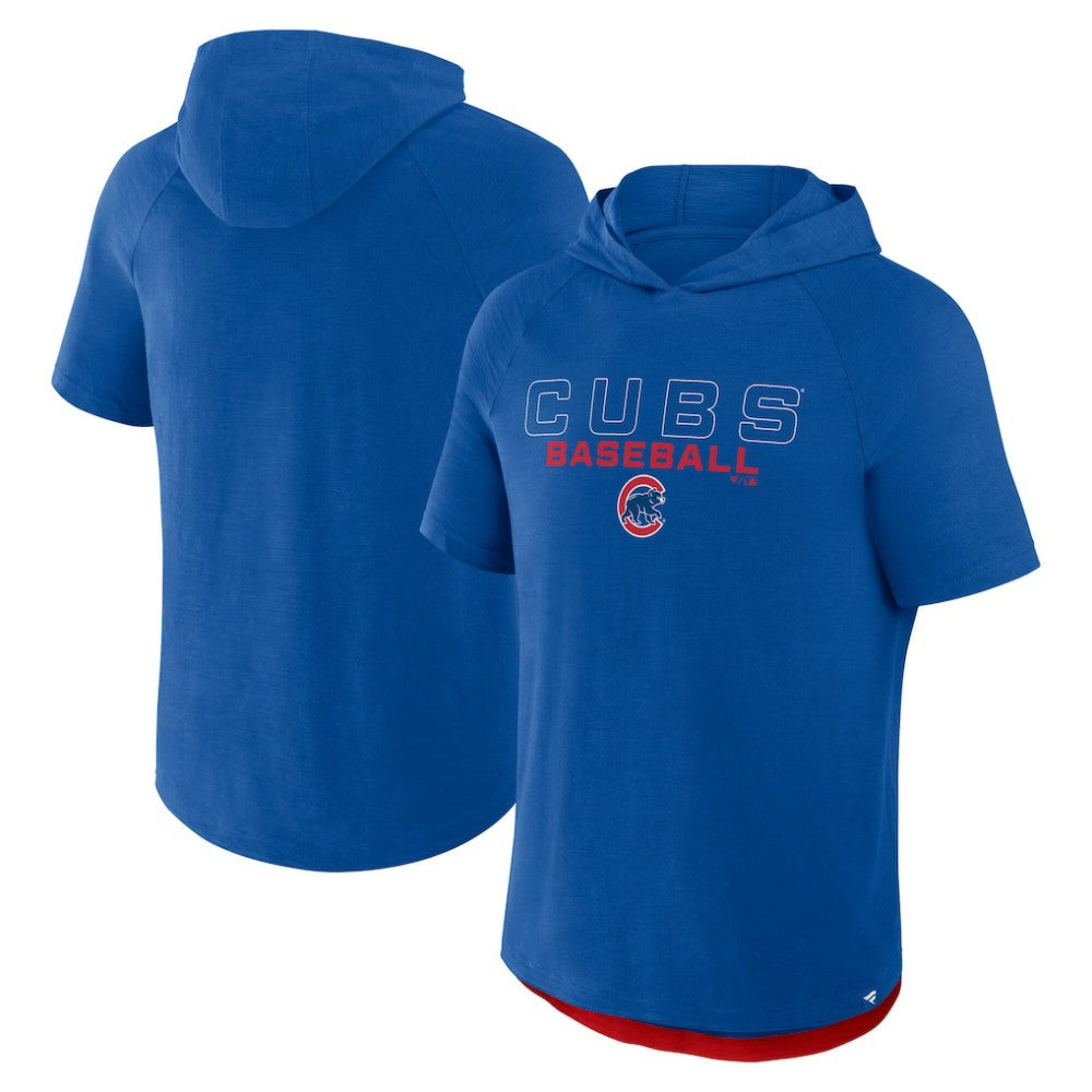 Chicago Cubs Clubhouse Optimal Play Raglan Hoodie T-Shirt Royal
