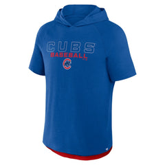 Chicago Cubs Clubhouse Optimal Play Raglan Hoodie T-Shirt Royal