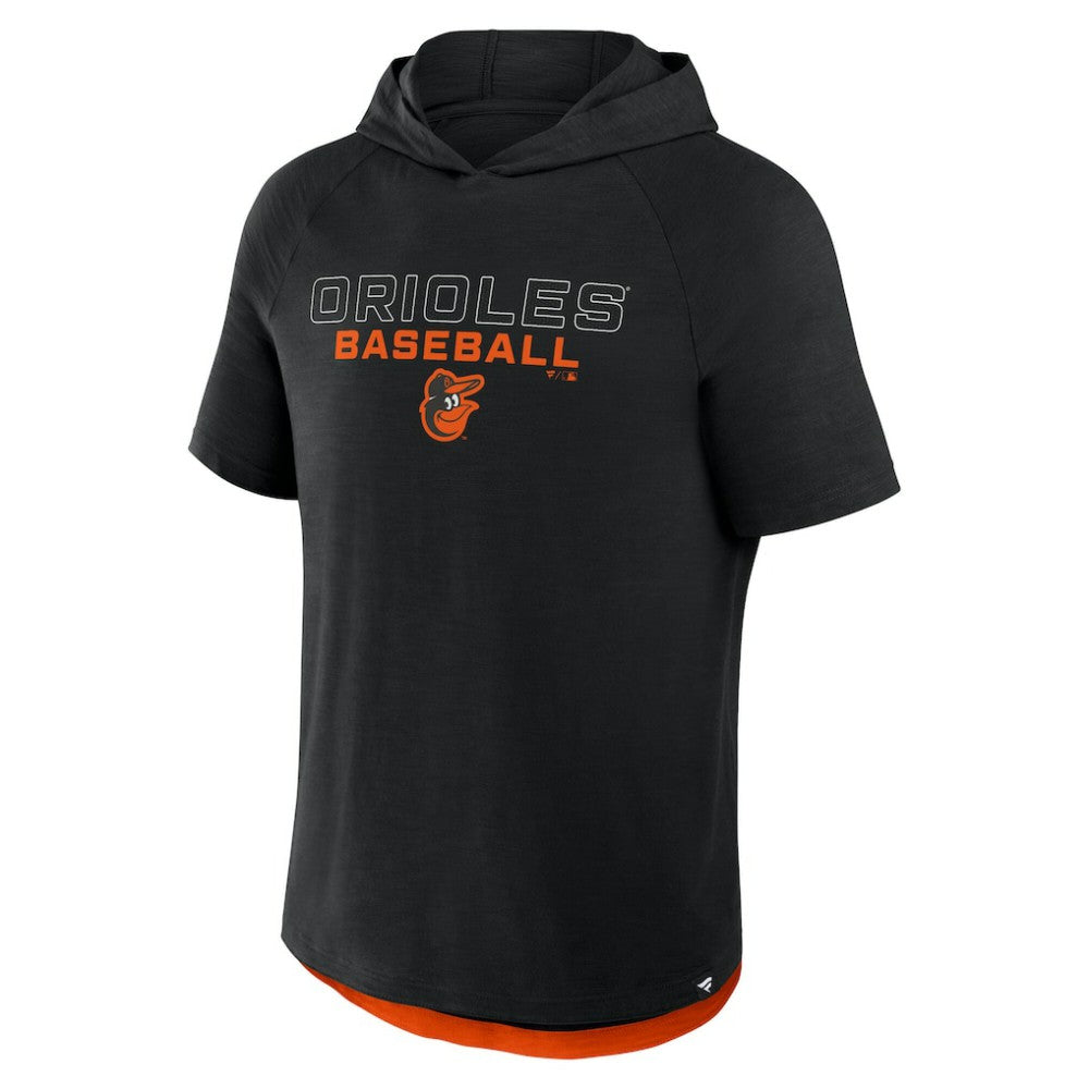 Baltimore Orioles Clubhouse Optimal Play Raglan Hoodie T-Shirt Black