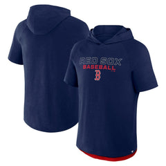 Boston Red Sox Clubhouse Optimal Play Raglan Hoodie T-Shirt Navy