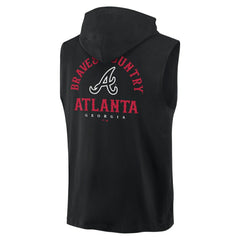 Atlanta Braves Fire Speed Sleeveless Pullover Hoodie Black