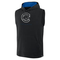 Chicago Cubs Fire Speed Sleeveless Pullover Hoodie Black