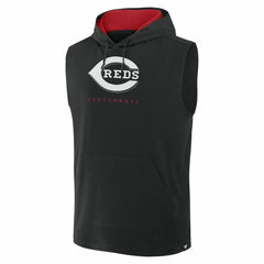 Cincinnati Reds Fire Speed Sleeveless Pullover Hoodie Black