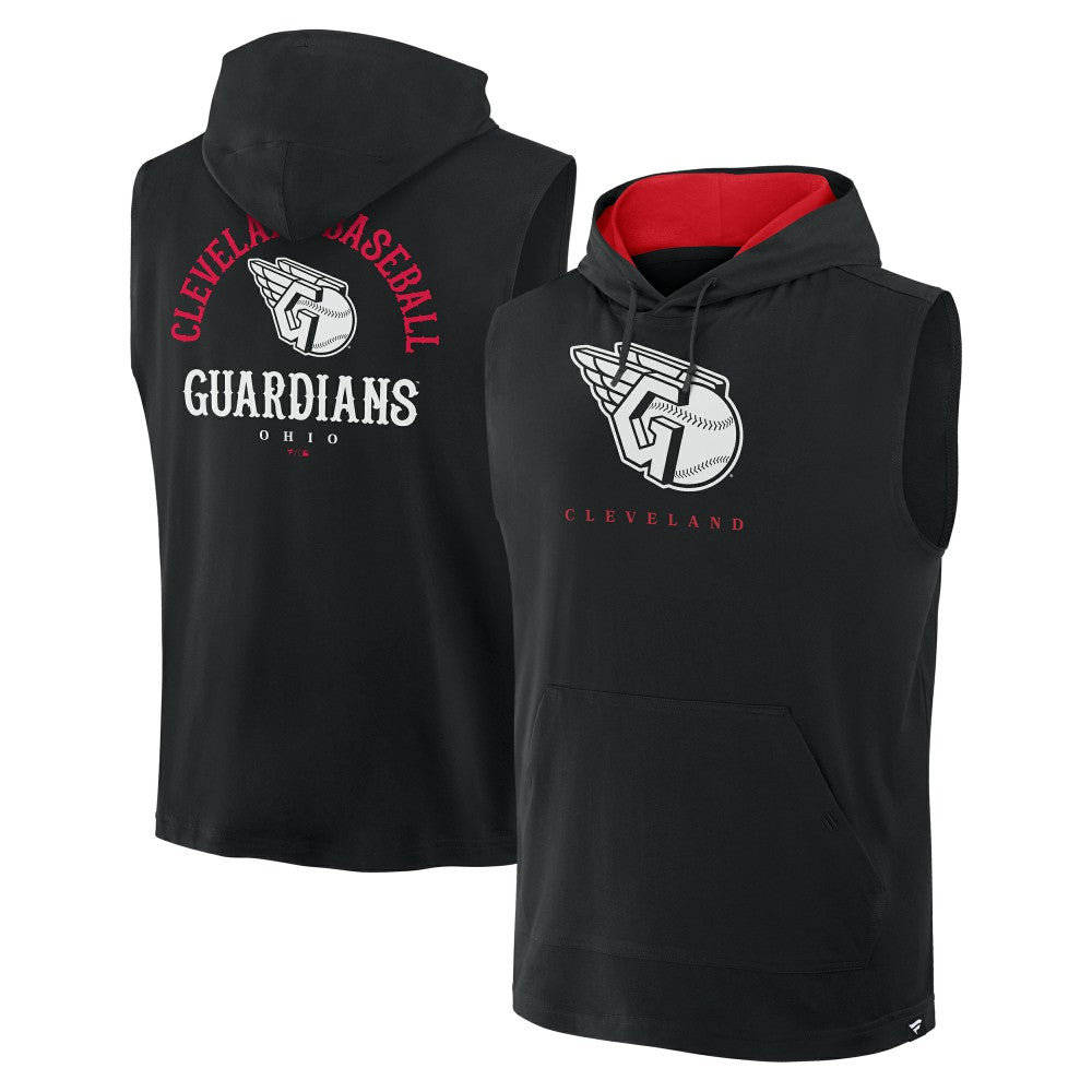 Cleveland Guardians Fire Speed Sleeveless Pullover Hoodie Black