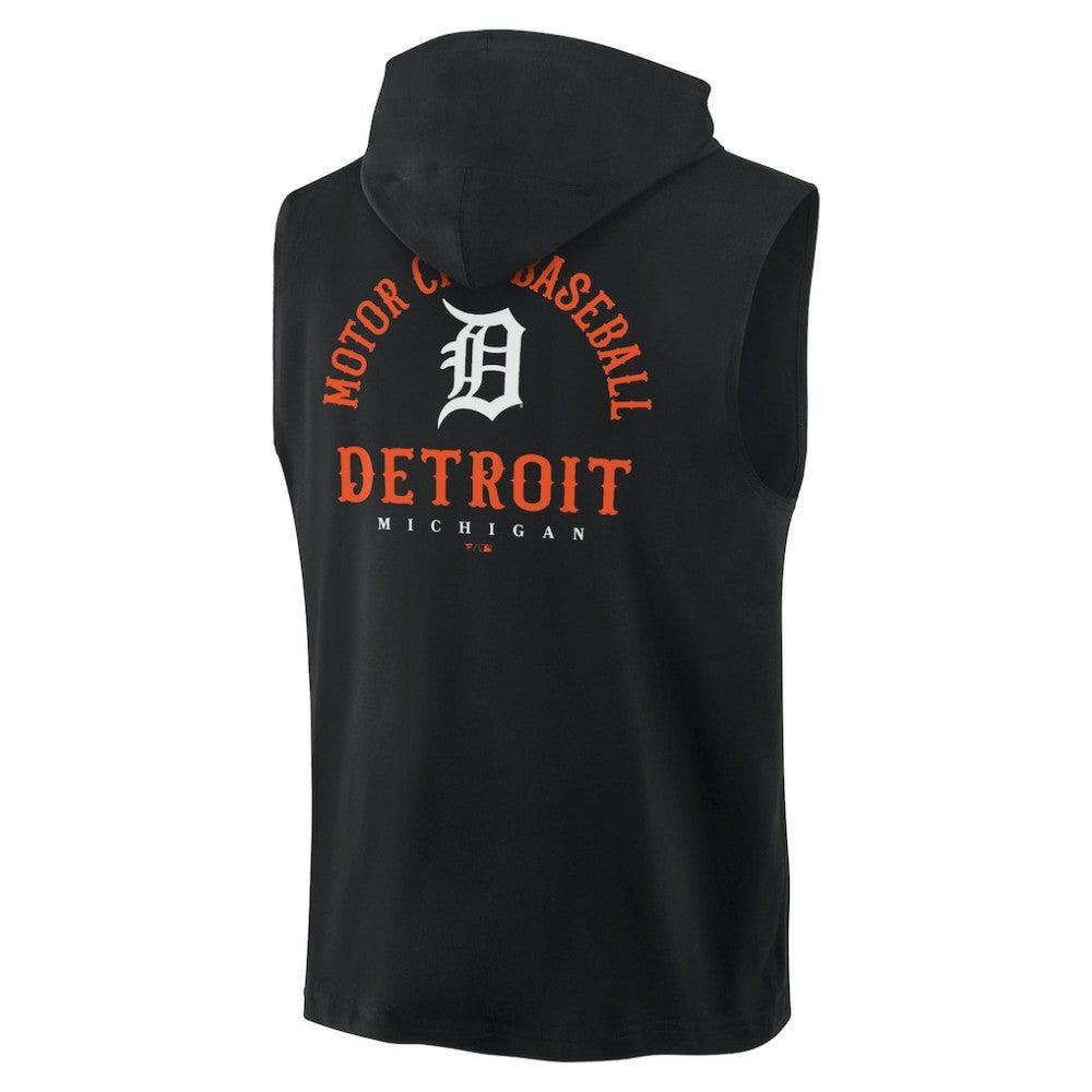 Detroit Tigers Fire Speed Sleeveless Pullover Hoodie Black
