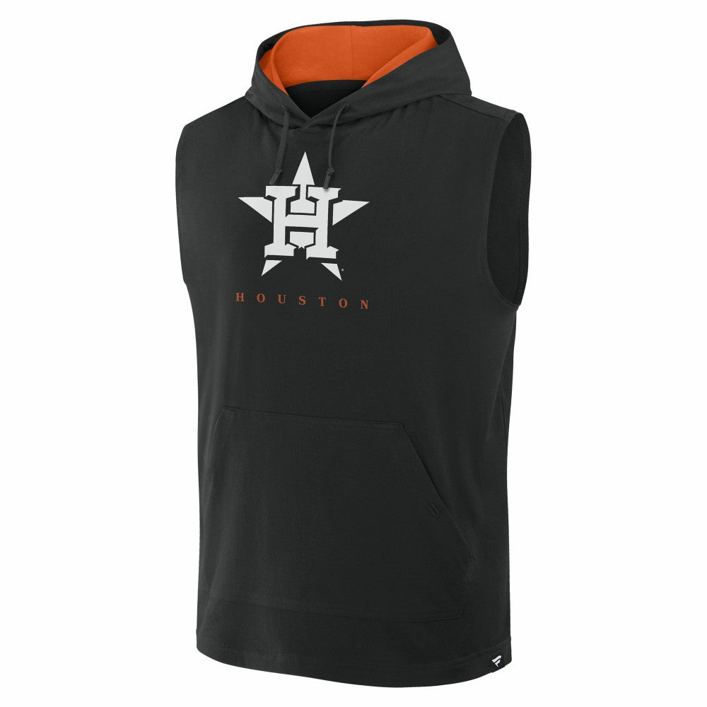 Houston Astros Fire Speed Sleeveless Pullover Hoodie Black